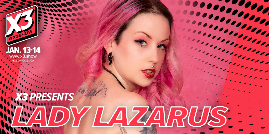 Lady Lazarus to attend X3 Jan 13-14, scenes available now on Adult Time